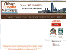 Tablet Screenshot of chicagodiscountmattresses.com